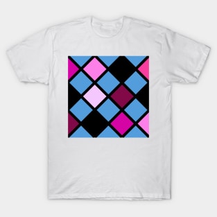 Playful Multi-colored Checkered Pattern T-Shirt